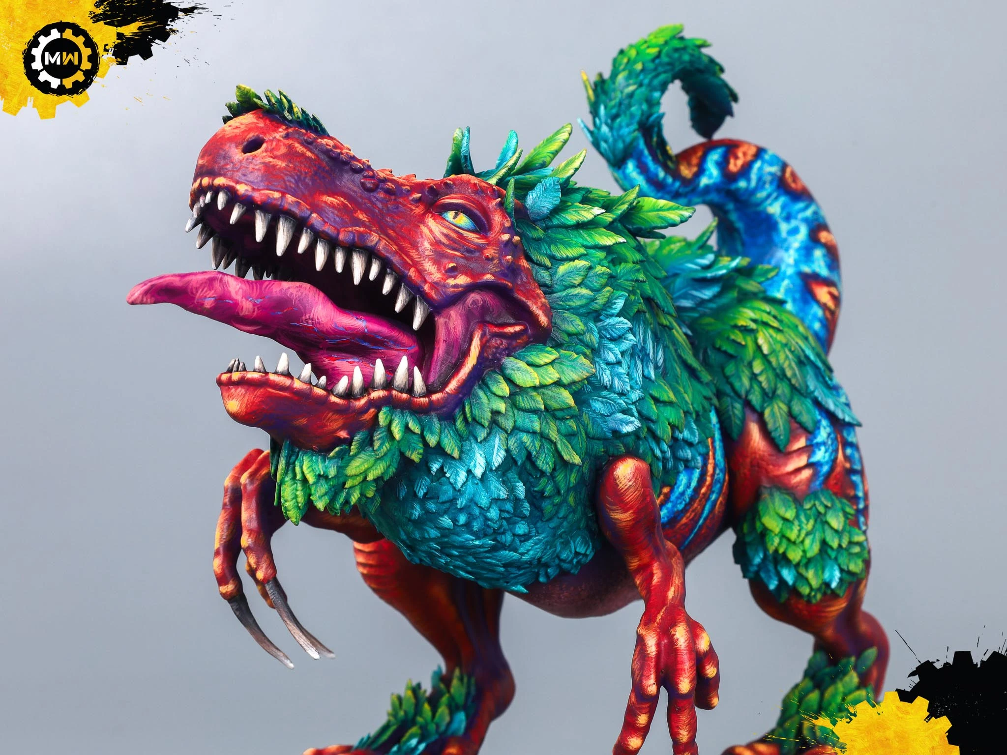 Custom 3D Printed Dinobird Miniature