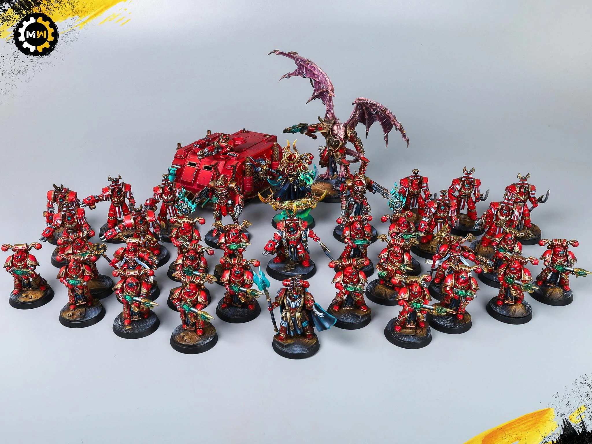Custom Metallic Red Thousand Sons Army