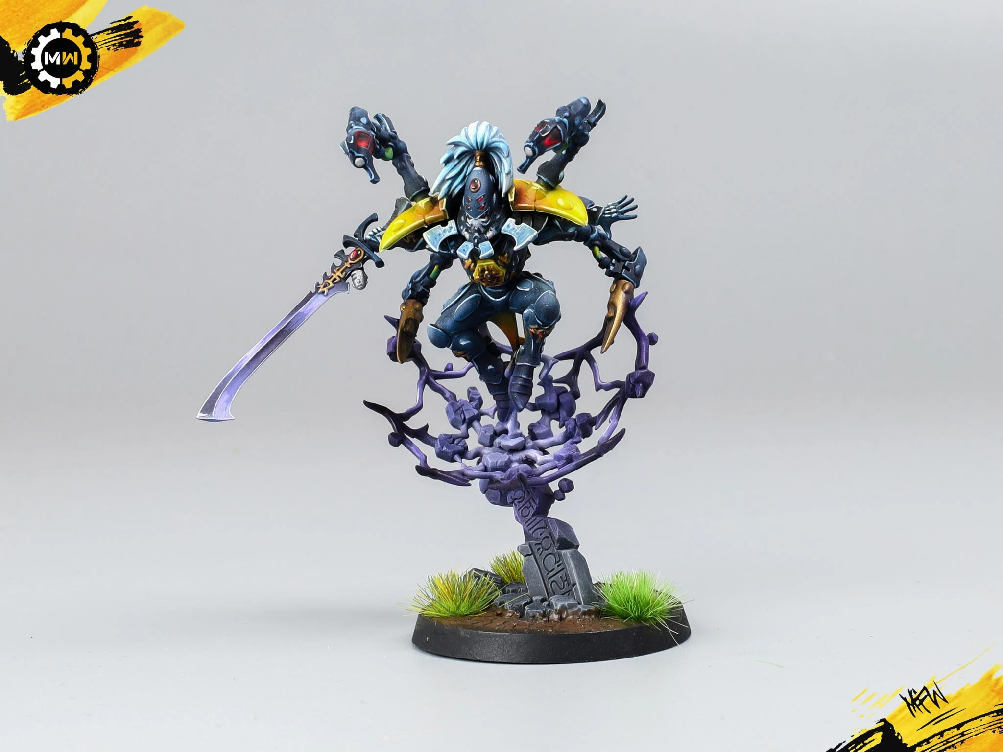 Yellow and Blue Aeldari Army Showcase