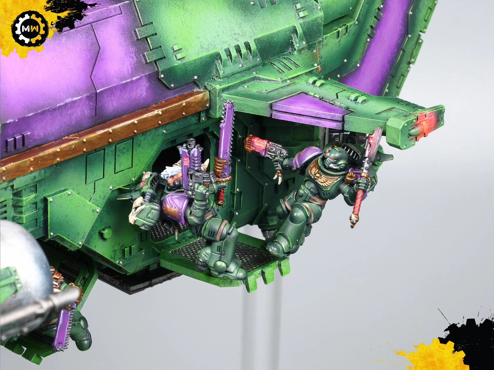 Painted Thunderhawk Gunships