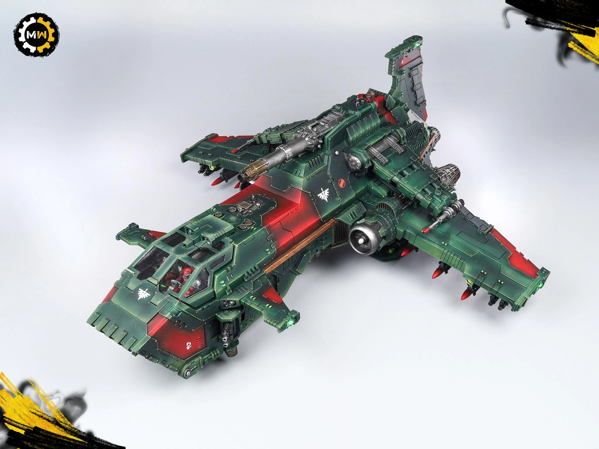 Painted Thunderhawk Gunships