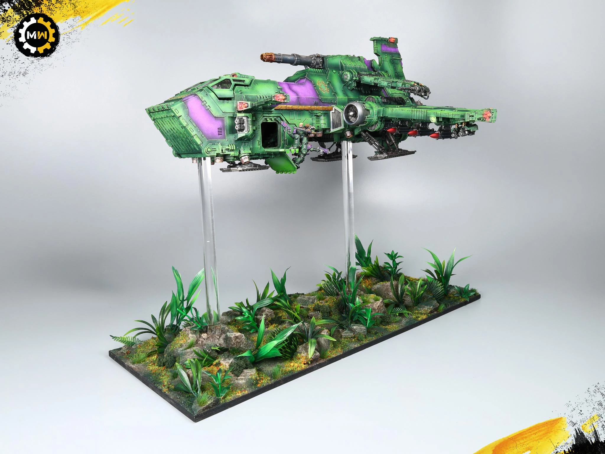 Painted Thunderhawk Gunships