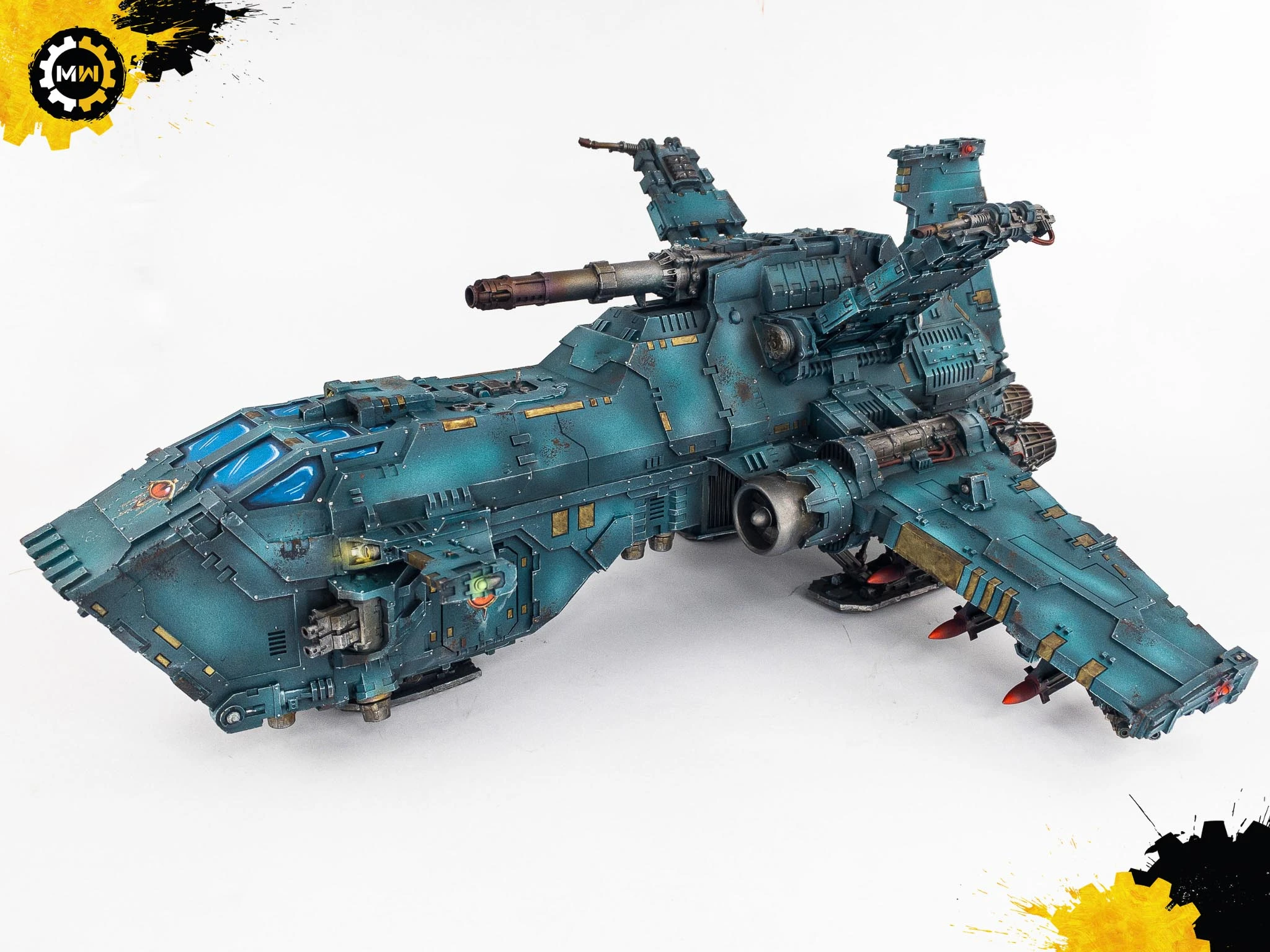 Painted Thunderhawk Gunships