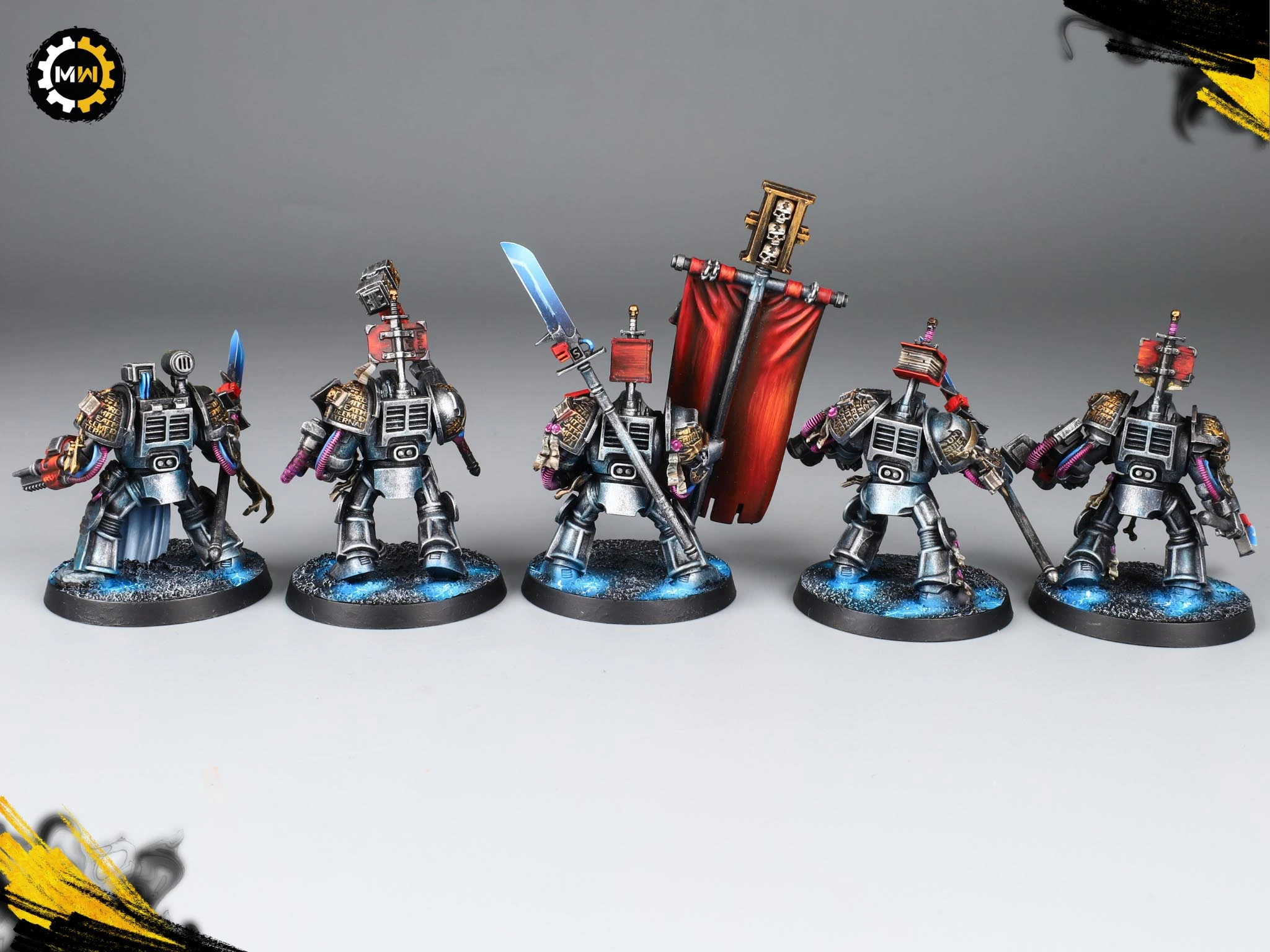 Painted Grey Knights Army 