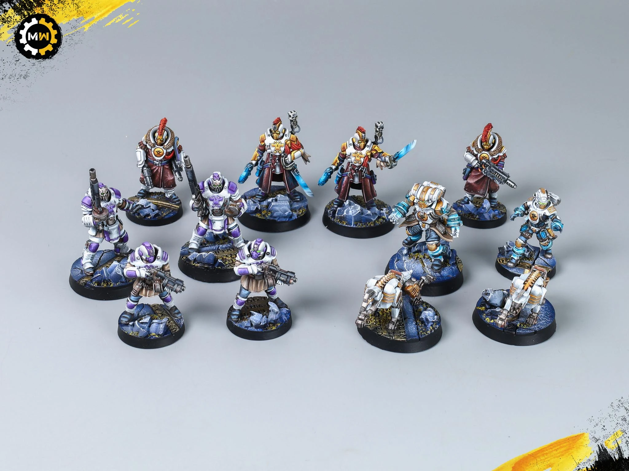 Painted Palanite Enforcers - Necromunda Miniatures