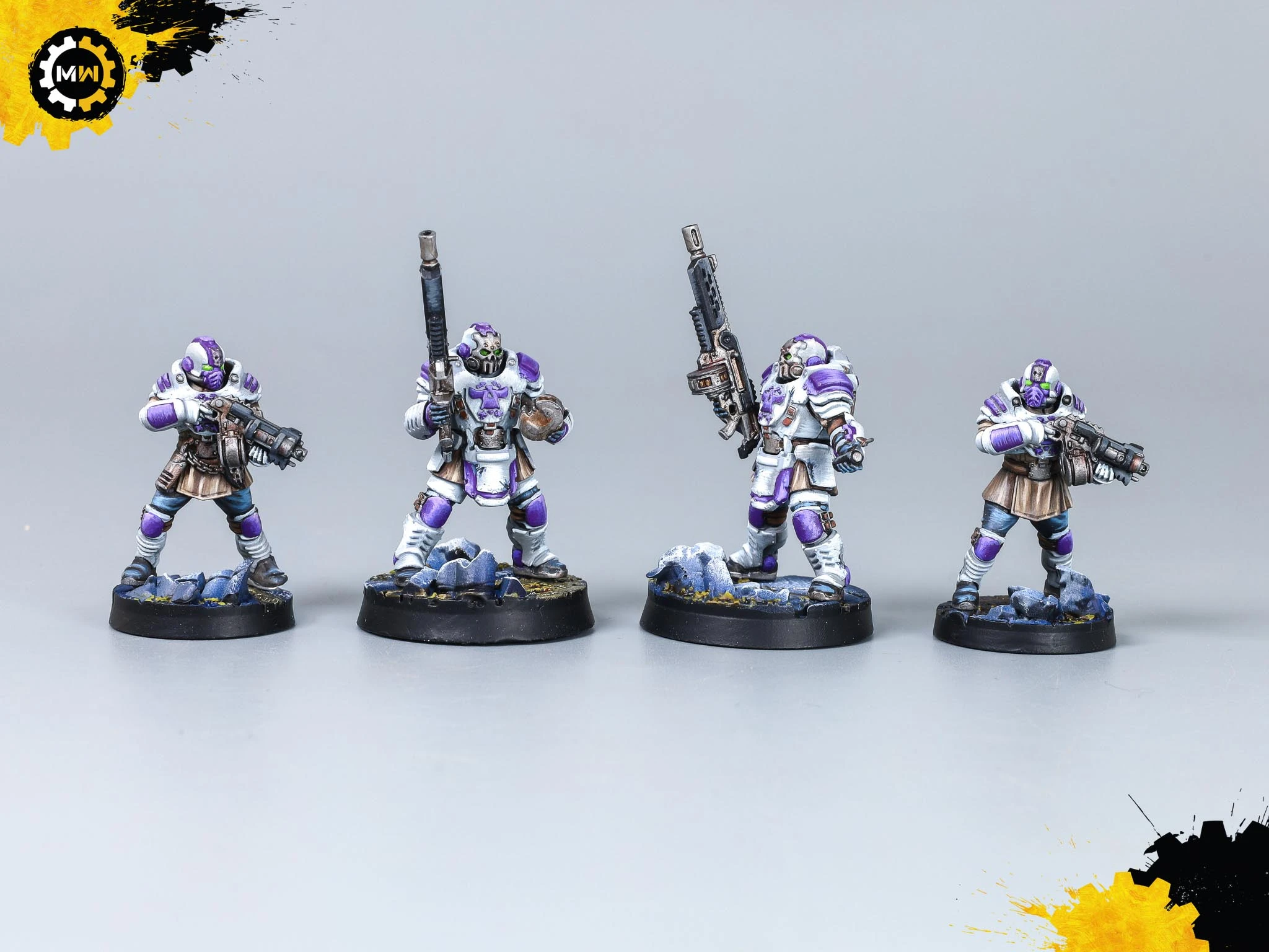 Painted Palanite Enforcers - Necromunda Miniatures