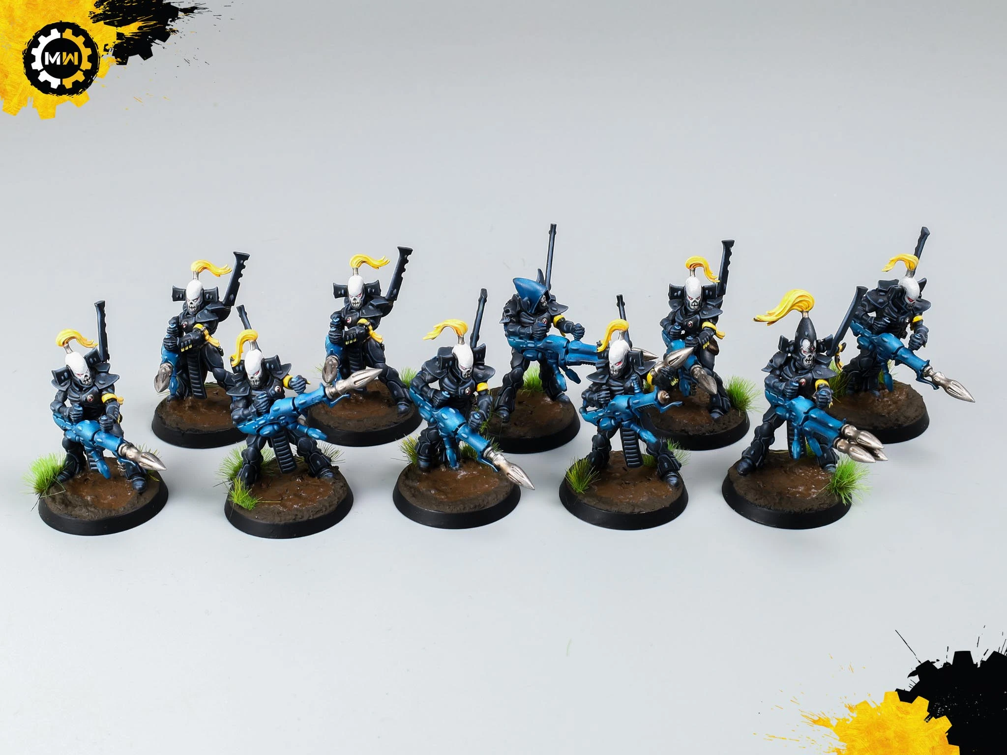 Yellow and Blue Aeldari Army Showcase