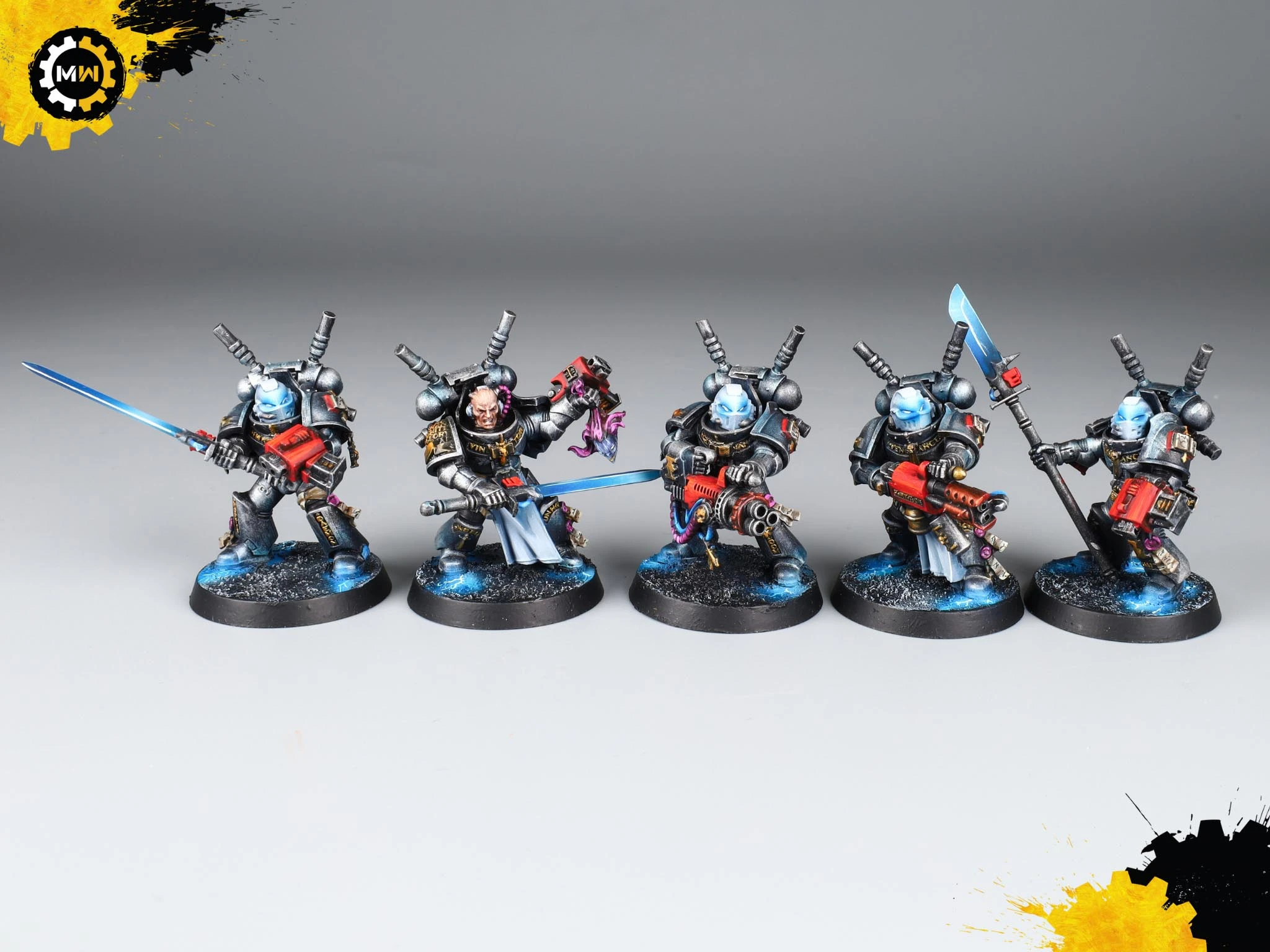Painted Grey Knights Army 