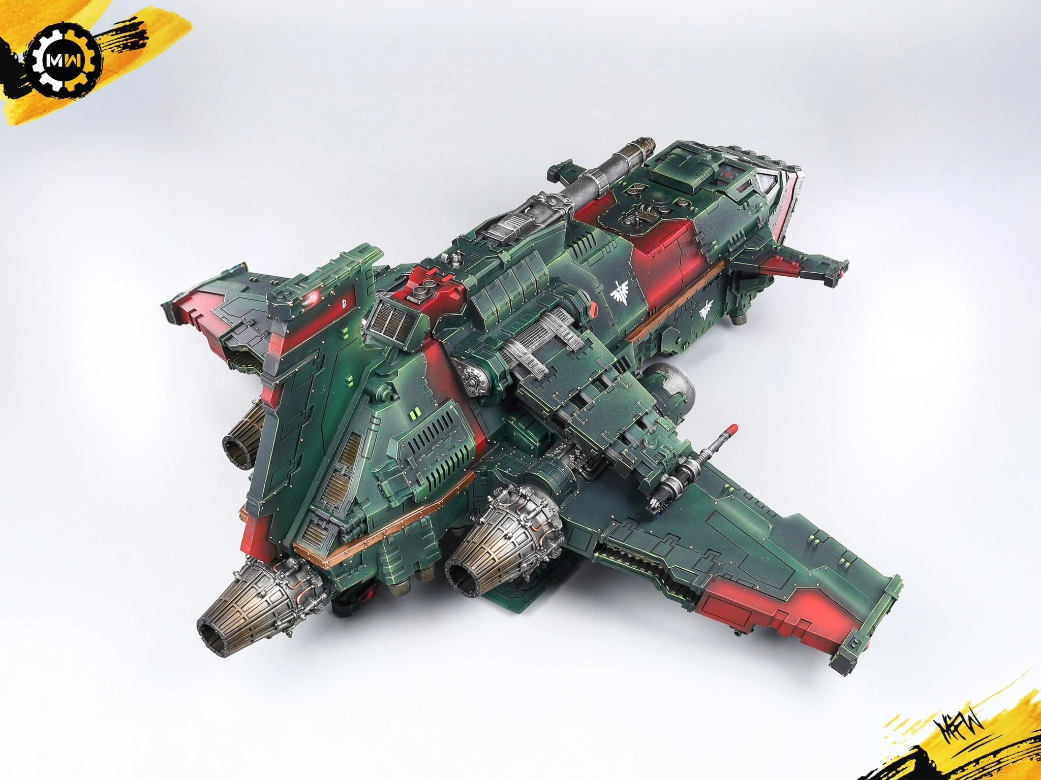 Painted Thunderhawk Gunships