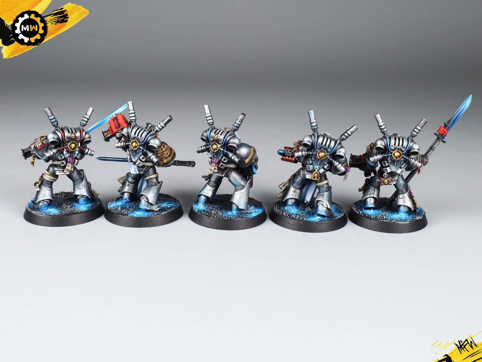 Painted Grey Knights Army 