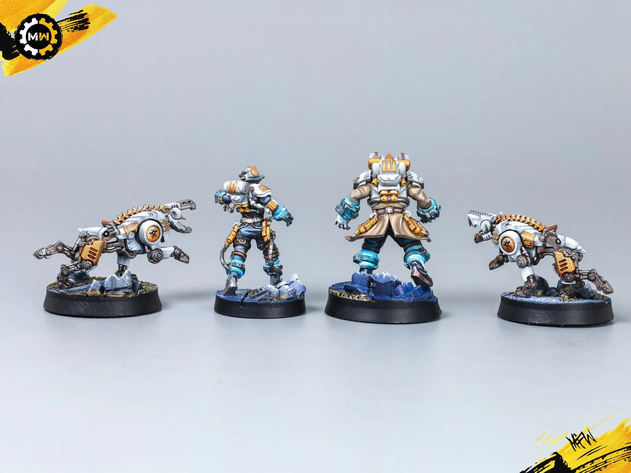 Painted Palanite Enforcers - Necromunda Miniatures