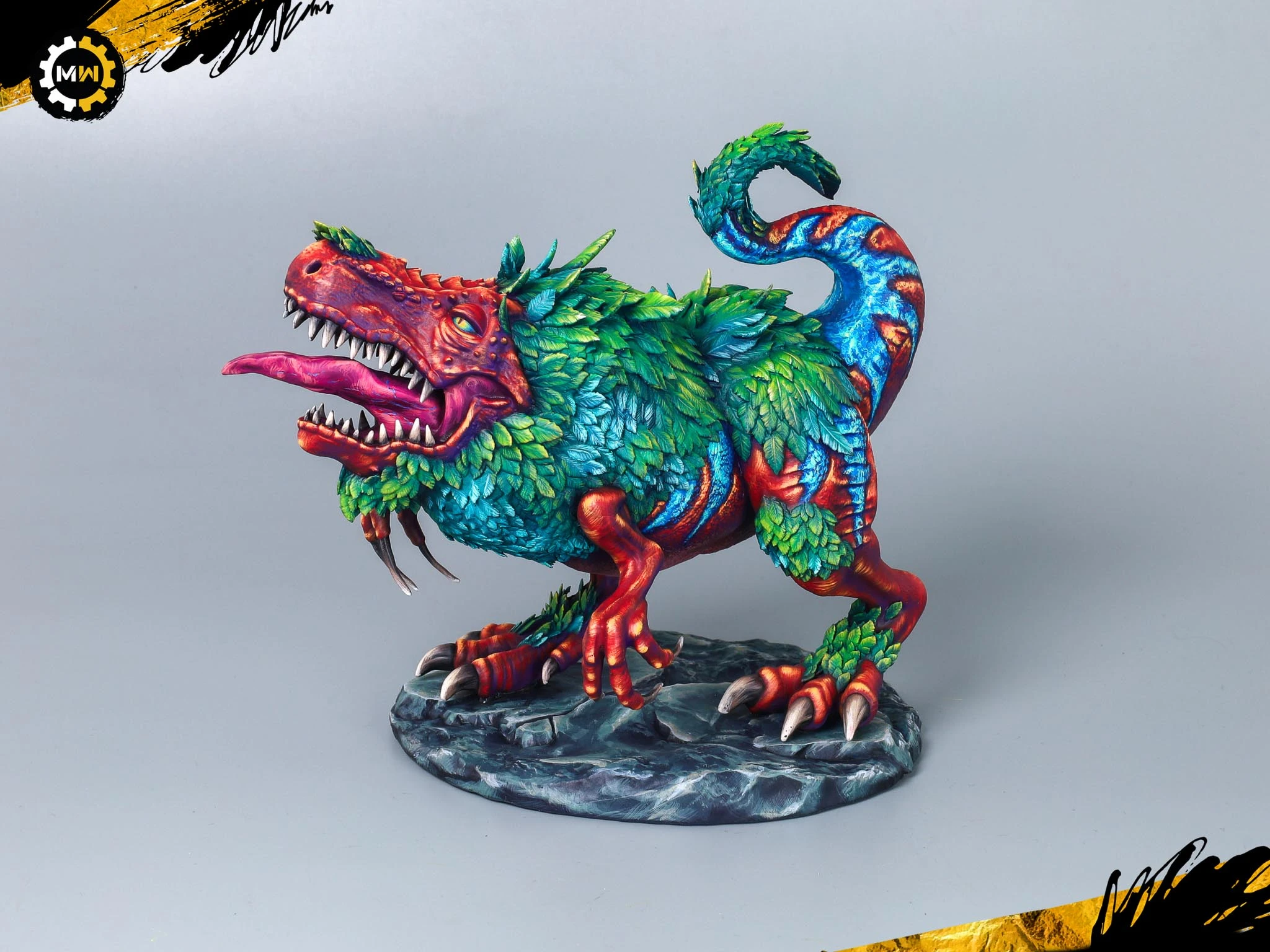 Custom 3D Printed Dinobird Miniature
