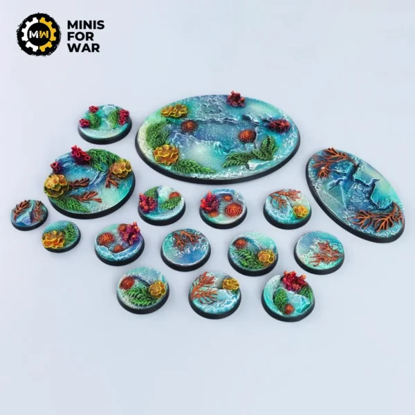 Coral Reef - Battle-Ready Painted Bases (round)