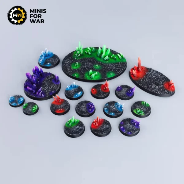 Crystals - Battle-Ready Painted Bases (round)