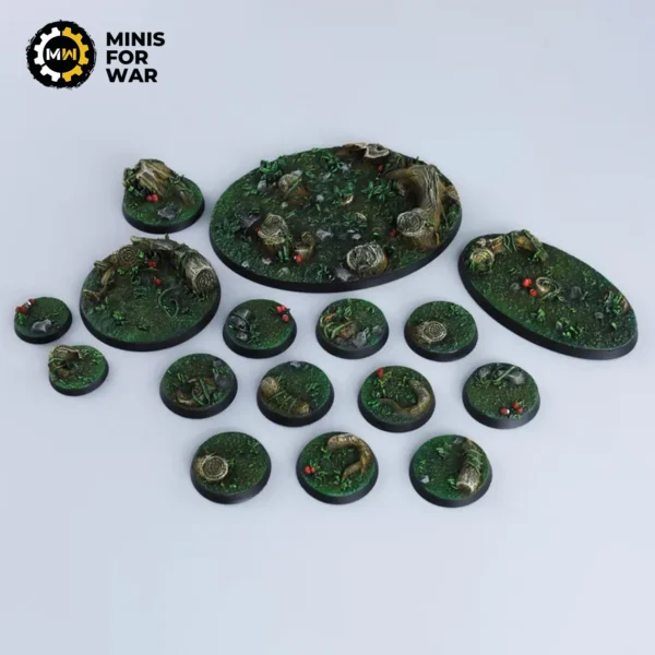 Dark Forest - Battle-Ready Painted Bases (round)