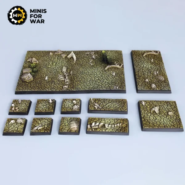 Desert Plains - Battle-Ready Painted Bases (Square)