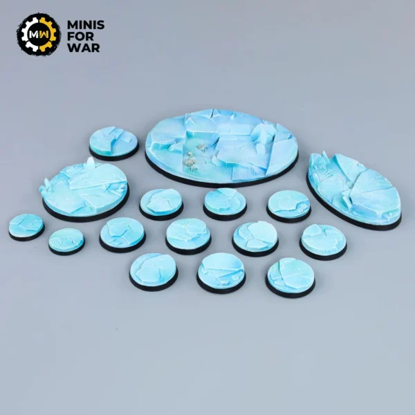 Ice Planet - Battle-Ready Painted Bases (round)