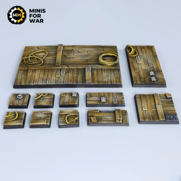 Wood Floor - Battle-Ready Painted Bases (Square)