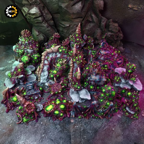 Hive Cluster – Painted 3D Terrain Set
