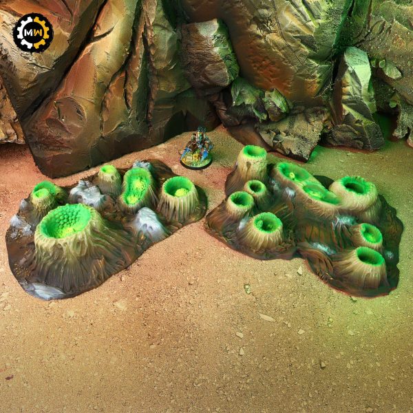 Toxic Vents – Painted 3D Terrain Set