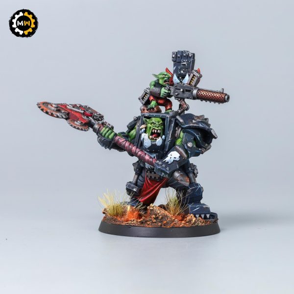 Ork Warboss in Mega Armour – Painted Miniature (Warhammer 40,000)
