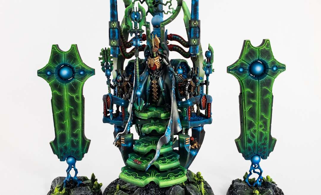 40k – Necron Silent King and his army!